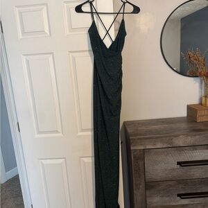 Windsor Sparkling Black Backless Dress